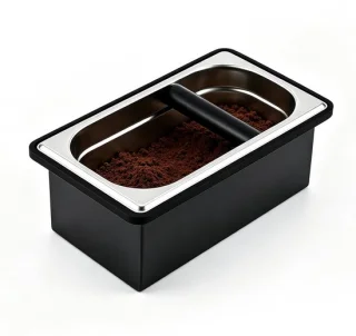 Espresso-klopbox van roestvrij staal (zilver)