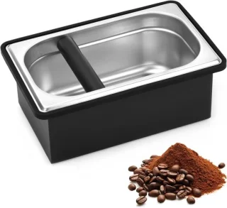 Espresso knock box - zilver