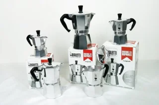 Espresso machine aluminium 4 koppen