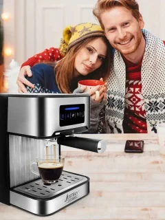 Espresso Machine Cappuccino 1200W Lichtgrijs