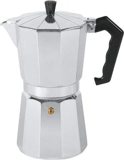 Espresso machine voor 9 kopjes van aluminium