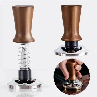 Espresso Sabotage houten koffietamper 58 mm plat