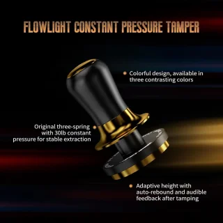 Espresso Sabotage koffie tamper 58 mm zwart zilver