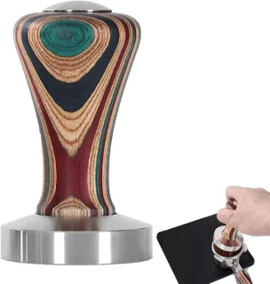 Espresso Stamper koffie tamper 58mm houtkleur