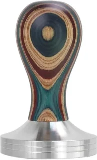 Espresso tamper 51 mm gekleurd hout