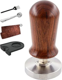 Espresso Tamper 51mm Hout/Zilver