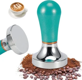 Espresso tamper 57 mm - lichtblauw