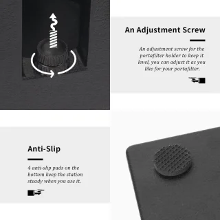 Espresso tamper station voor 54mm en 58mm portafilters