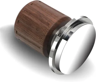 Espresso tamper van Koffie Sabotage, 54 mm, walnoot