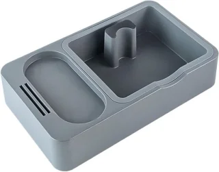 Espresso tamping station 26 x 16 cm grijs