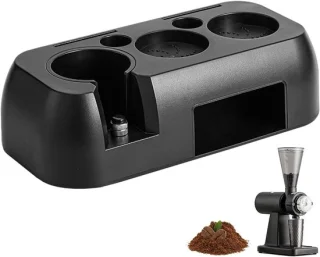 Espresso tamping station zwart