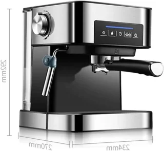 Espressoapparaat halfautomatisch zwart