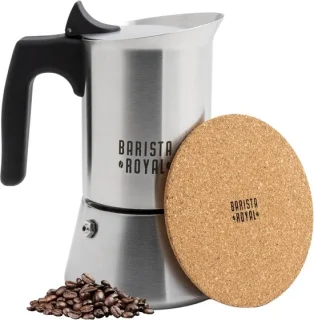 Espressomachine 6 kopjes - Mokkakan roestvrij staal 300 ml, zilver