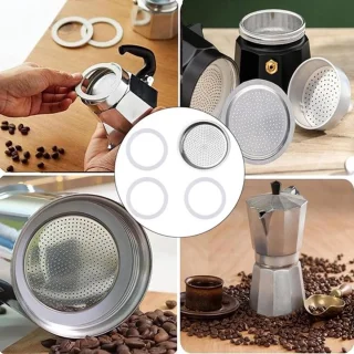 Espressomachine-afdichtingen roestvrij staal espressomachine reservekit - bevat 3 afdichtringen 1 reservefilter