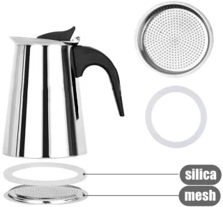 Espressomachine-afdichtingen roestvrij staal espressomachine reservekit - bevat 3 afdichtringen 1 reservefilter