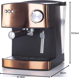 Espressomachine Aluminium Goud