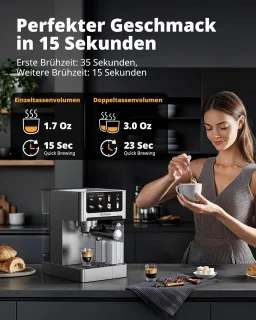 Espressomachine dubbele boiler 1,8 L RVS