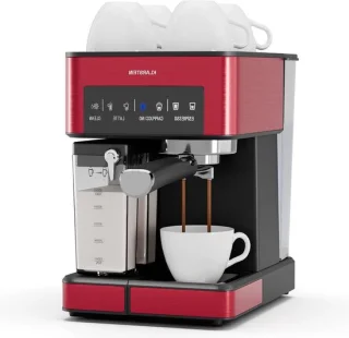 Espressomachine koffiezetapparaat rood