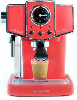 Espressomachine koffiezetapparaat rood
