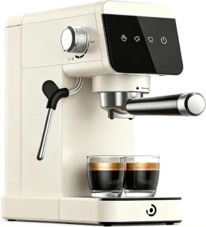 Espressomachine koffiezetapparaat zilver