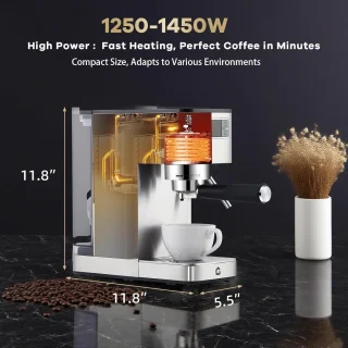 Espressomachine - Koffiezetapparaat Zilver