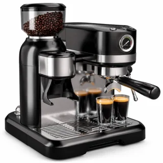 Espressomachine met bonenmaler
