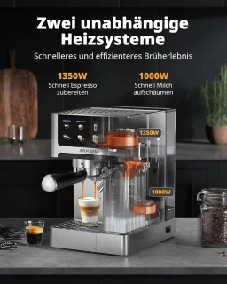 Espressomachine met dubbele boiler