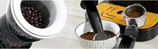 Espressomachine Met Koffiegrinder Zwart/Oranje