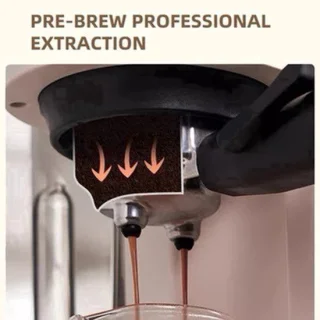Espressomachine met maalwerk en melkschuimsysteem