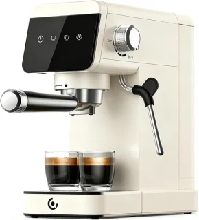 Espressomachine met melkopschuimer – RVS