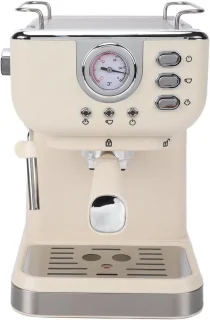 Espressomachine met stoompijp - zilver