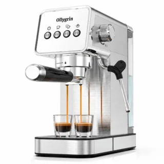 Espressomachine met stoompijpje en waterreservoir 1,2 L RVS