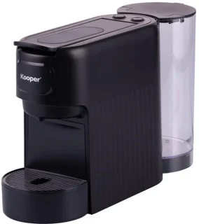 Espressomachine met zwarte pads
