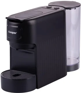 Espressomachine met zwarte pads