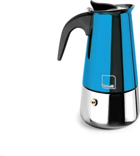 Espressomachine moka pot - 100 ml - blauw