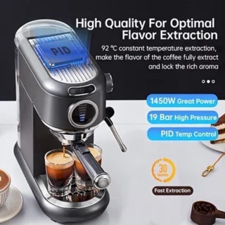 Espressomachine Piston Cappuccinomachine Mini met 1,1L watertank