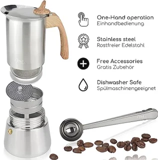 Espressomachine RVS 2-9 kopjes