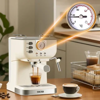 Espressomachine RVS Halfautomatisch 1,5L Reservoir