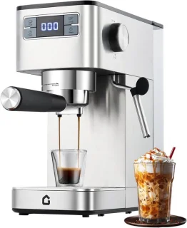 Espressomachine RVS, zilver