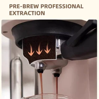 Espressomachine semi-automatisch met maalwerk en melkschuimsysteem