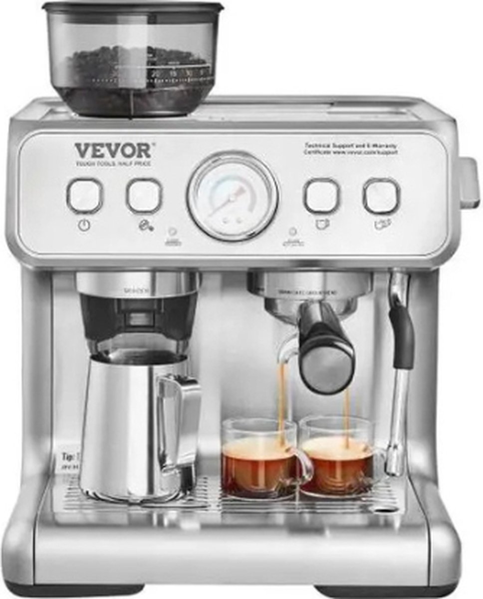 De Espressomachine volautomaat bonen 41x35x35cm in één oogopslag