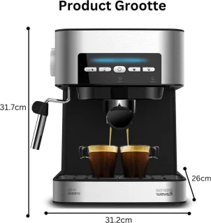 Espressomachine Zilver Zwart