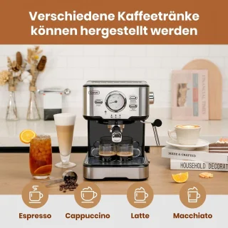 Espressomachine Zilver/Zwart
