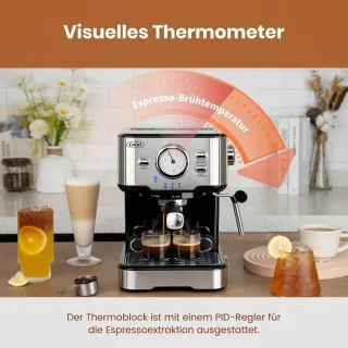 Espressomachine Zilver/Zwart