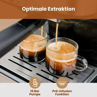 Espressomachine Zilver/Zwart