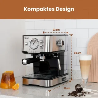 Espressomachine Zilver/Zwart