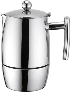 Espressomaker 6 kopjes hoogglans RVS