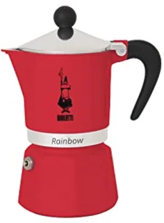 Espressomaker 6-kops aluminium rood