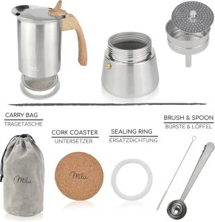 Espressomaker voor inductie (Moka Pot)