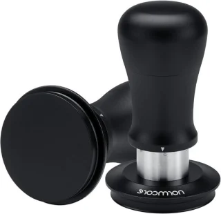 Espressostempel met veer 51 mm zwart